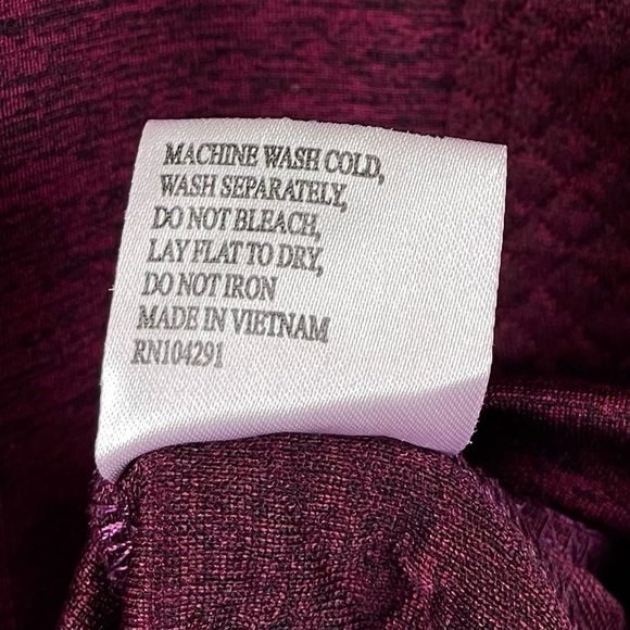 Huntworth XL Plum Jewel Tone Quilted Sweatshirt Heavy Long Sleeve Shirt - Picture 5 of 7